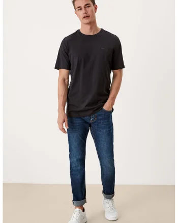 Tricou regular fit de bumbac, Negru/Gri