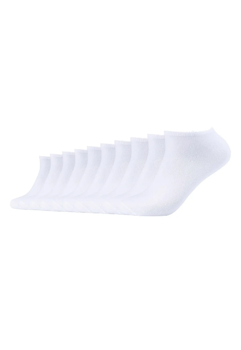 Set de sosete unisex pana la glezna - 10 perechi, Alb