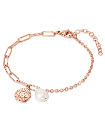 Bratara placata cu aur de 18K, Auriu rose