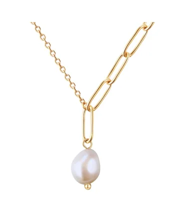Colier ajustabil, placat cu aur de 18K, Auriu