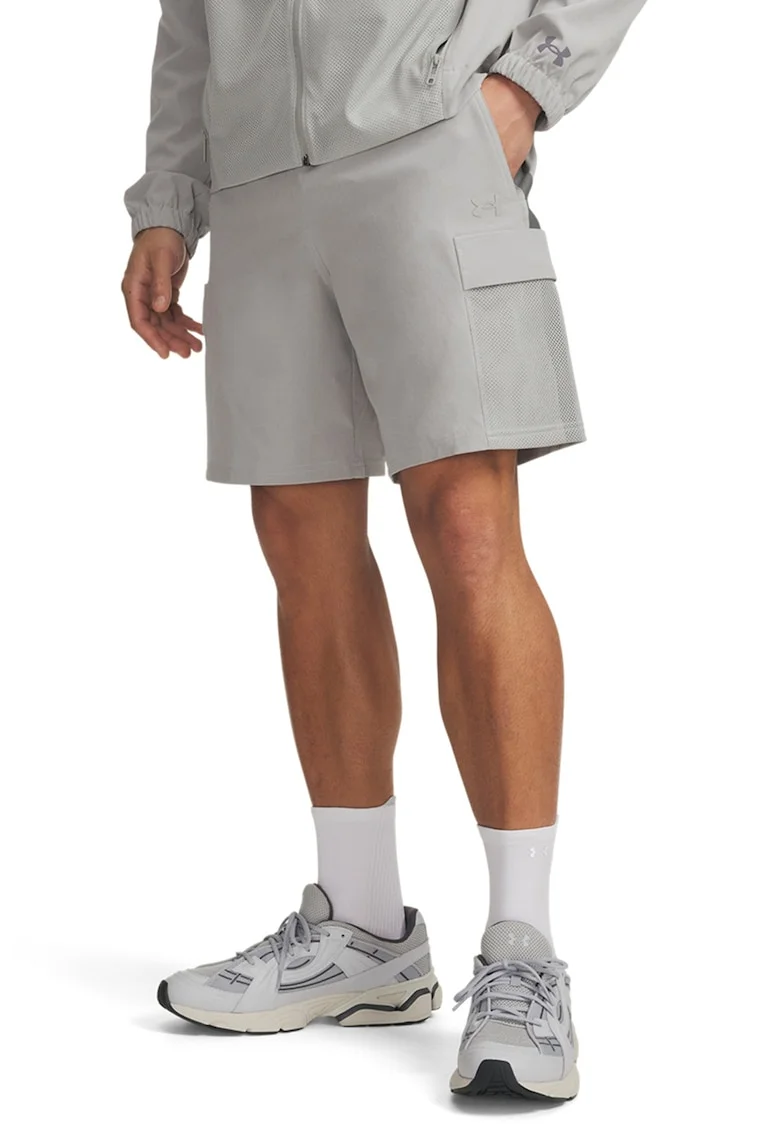 Pantaloni scurti cu buzunare cargo Unstoppable Airvent, Gri deschis melange