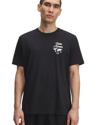 Tricou cu logo si imprimeu pe spate Sports, Negru/Alb optic