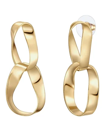 Cercei placati cu aur de 14K, Auriu