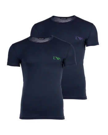 Set de tricouri slim fit - 2 piese, Albastru inchis