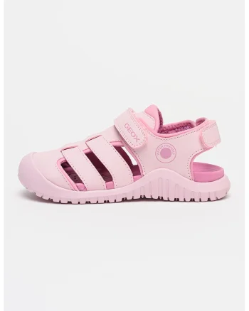 Sandale fisherma cu benzi velcro Fusbetto, Roz pastel