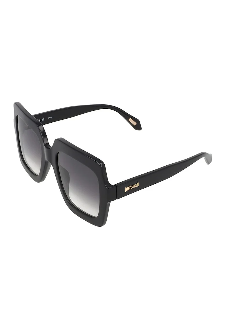 Ochelari de soare patrati cu lentile in degrade, Negru, Negru