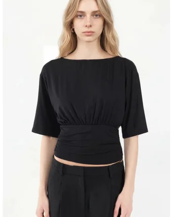 Bluza dama,  Negru, Asimetric,