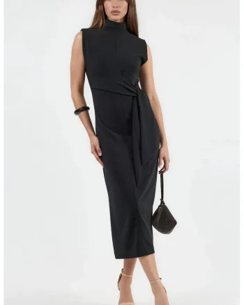 Rochie Midi  negru, poliester
