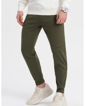 Pantaloni de trening cu talie ajustabila, Verde masliniu