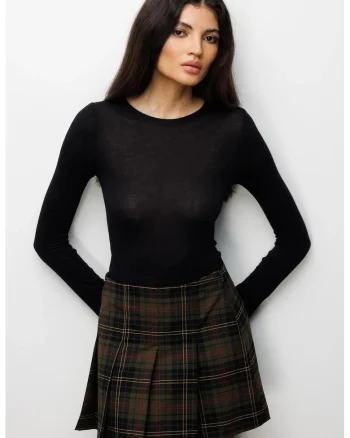 Bluza dama,  Negru, Poliester, Guler rotund