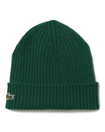 Caciula unisex striata de lana, Verde