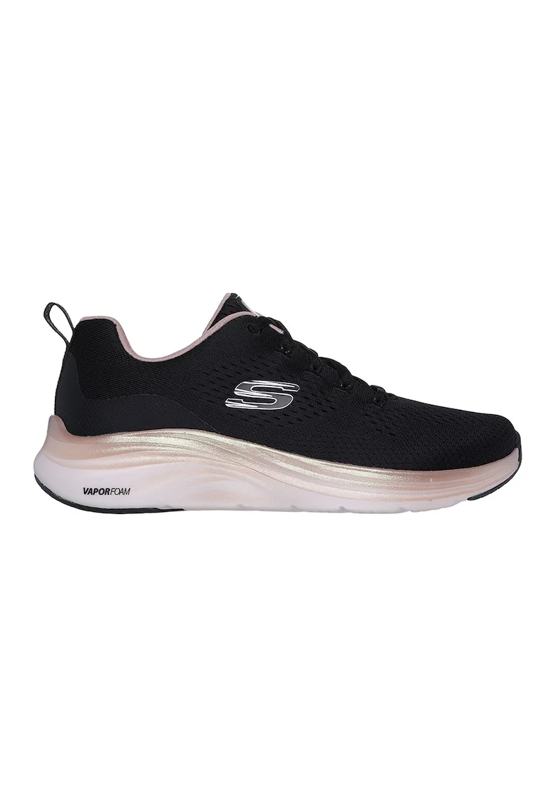 Pantofi sport de plasa cu insertii de material sintetic Vapor Foam-Midnight Glimmer, Negru/Roz pal