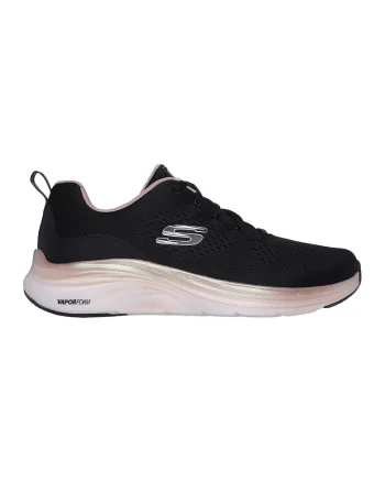 Pantofi sport de plasa cu insertii de material sintetic Vapor Foam-Midnight Glimmer, Negru/Roz pal