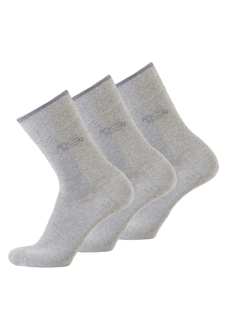 Set de sosete lungi din amestec de bumbac organic - 3 perechi, Gri