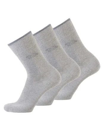 Set de sosete lungi din amestec de bumbac organic - 3 perechi, Gri