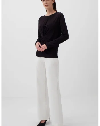 Bluza cu detaliu rasucit, Negru