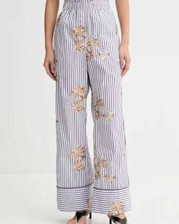 MUNTHE pantaloni pentru femei, din bumbac NIKITA
