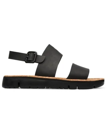 Sandals slingback de piele Oruga 23743, Negru