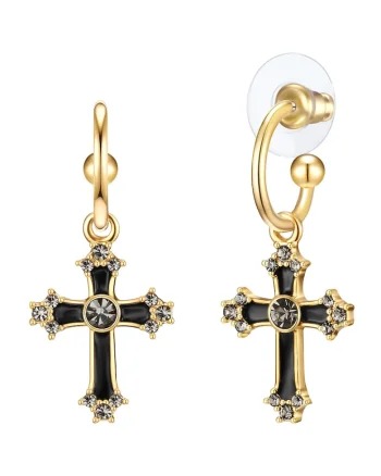 Cercei drop placati cu aur de 14K, Auriu