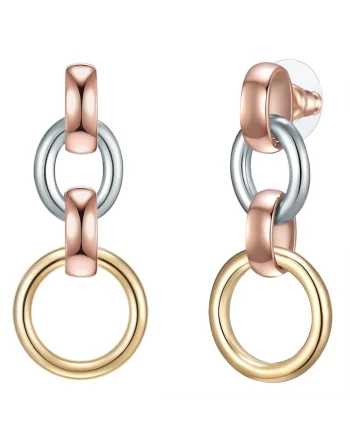 Cercei drop cu tija placati cu aur de 14K, Auriu rose