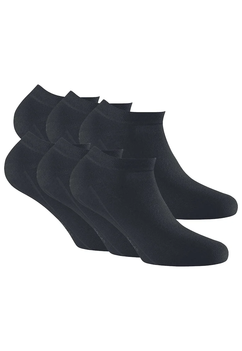 Set de sosete unisex pana la glezna 14347 - 6 perechi, Negru