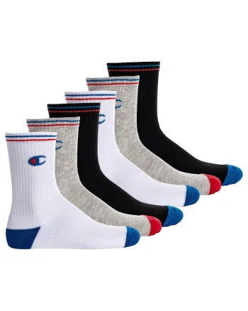 Set de sosete scurte unisex cu model - 3 perechi, Alb/Negru/Gri