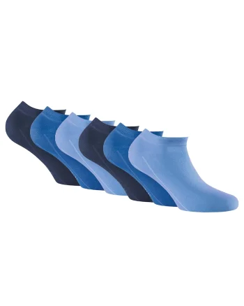Rohner, Set de sosete pana la glezana, unisex - 6 perechi, Albastru