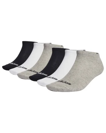 Set de sosete pana la glezna, unisex - 6 perechi, Alb/Negru/Gri