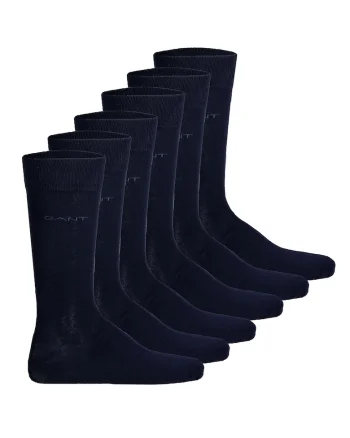 Set de sosete lungi cu logo discret - 3 perechi, Albastru