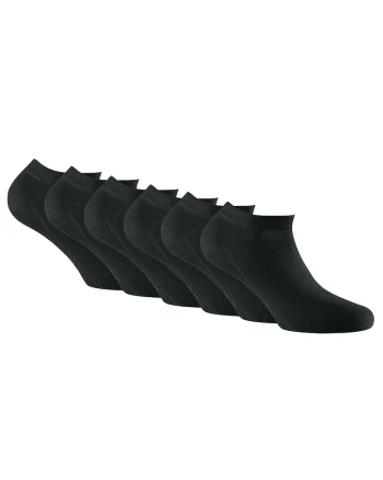 Rohner, Set de sosete pana la glezana, unisex - 6 perechi, Negru