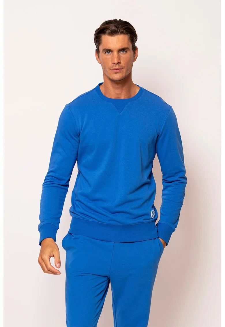 Bluza de trening cu decolteu la baza gatului Dersus, Albastru royal