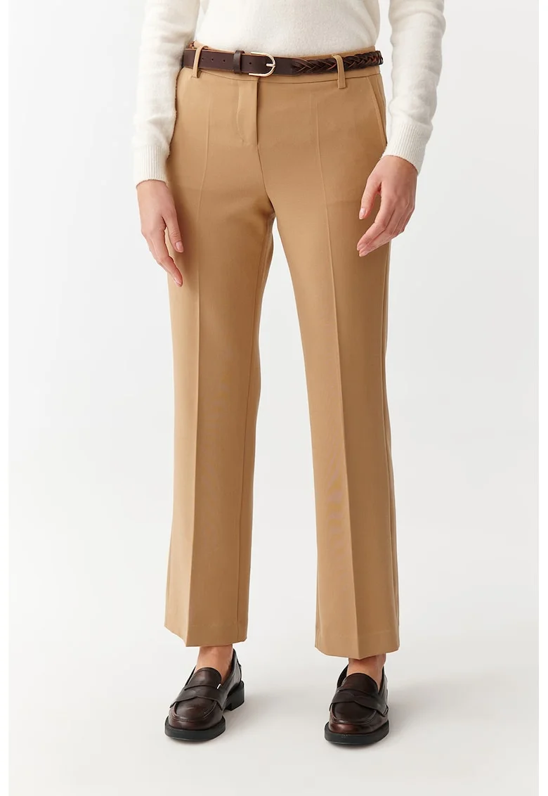 Pantaloni drepti cu pensa, Portocaliu persan