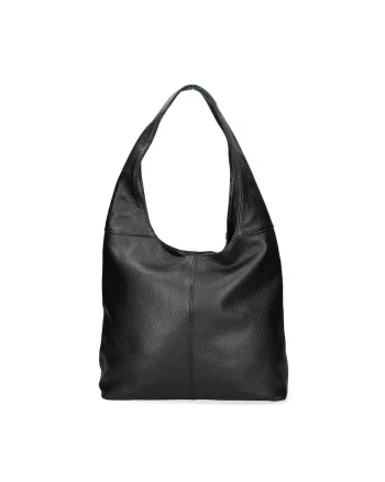 Geanta hobo de piele, Negru