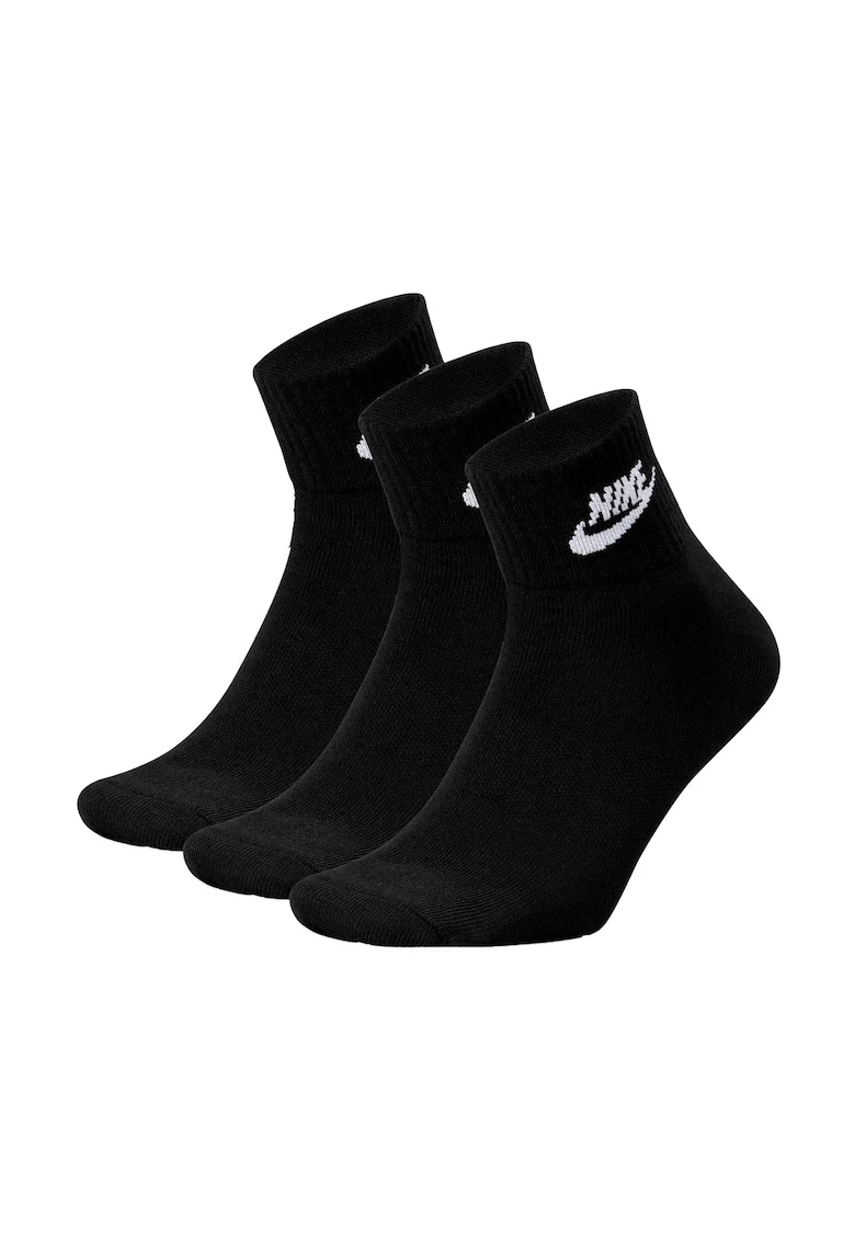 Set de sosete scurte unisex, 3 perechi, Negru