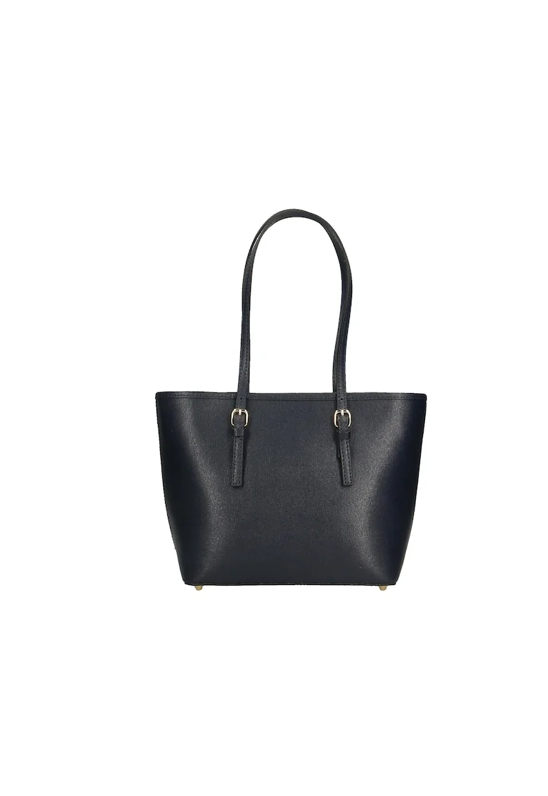 Geanta tote din piele saffiano, Albastru inchis
