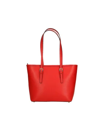 Geanta tote din piele saffiano, Rosu