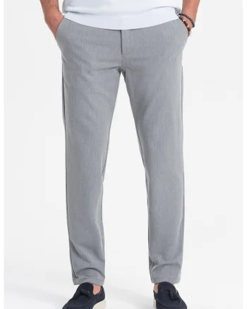 Pantaloni drepti, Gri deschis melange
