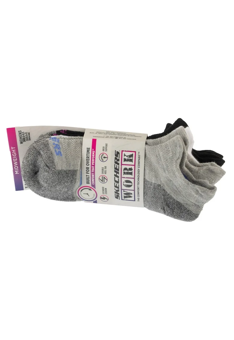 Set sosete dama,  3pk Work Lowcut Womens Socks S119052-GRBK, Gri, 35-39,5; 3buc