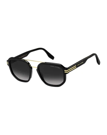 Ochelari de soare cu lentile in degrade, Auriu/Negru