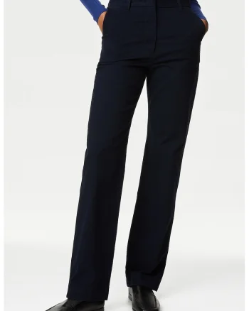 Pantaloni chino cu croiala dreapta, Albastru ultramarin
