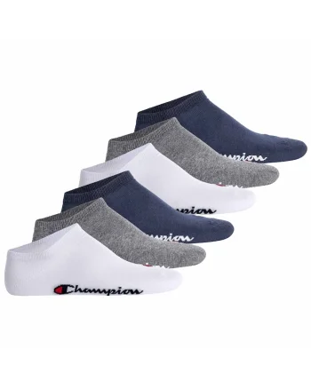Set de sosete unisex pana la glezna - 6 perechi, Gri, Alb, Bej