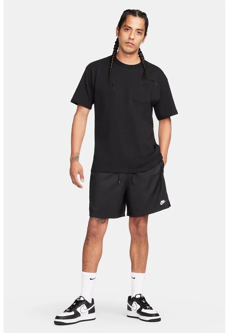 Pantaloni scurti cu buzunare laterale, pentru antrenament Club, Negru