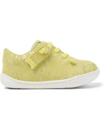 Pantofi sport de piele intoarsa si piele Peu Cami, Galben