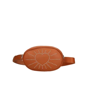 Borseta de piele cu tinte, Caramel