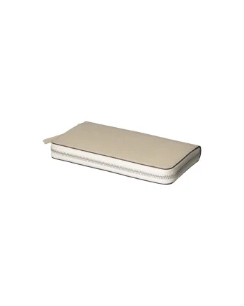 Portofel de piele cu fermoar 25583, Bej
