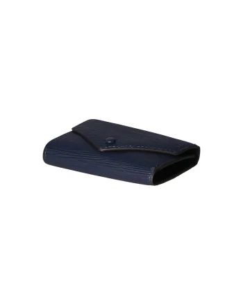 Portofel de piele cu clapa 25575, Albastru