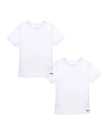 Set de tricouri cu decolteu la baza gatului - 2 piese, Alb