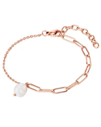 Bratara ajustabila placata cu aur de 18K, Auriu rose