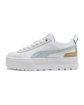 Pantofi sport flatform Mayze Mix, Alb/Albastru aquamarin