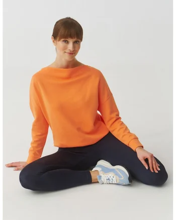 Bluza de trening cu decolteu barcuta Silvana, Portocaliu